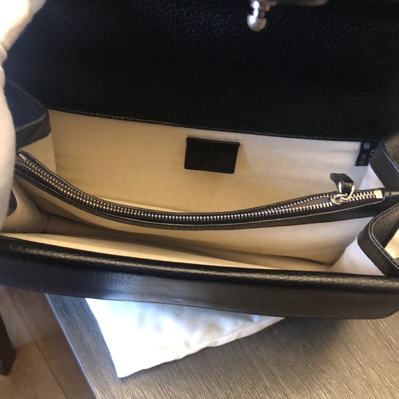 GUCCI DIONYSUS BLACK LEATHER SHOULDER BAG - Picture 7 of 14